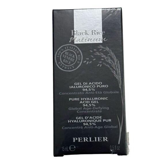 Perlier Black Rice Platinum Pure Hyaluronic Acid Gel Age Defying .5 oz NEW - Picture 1 of 9